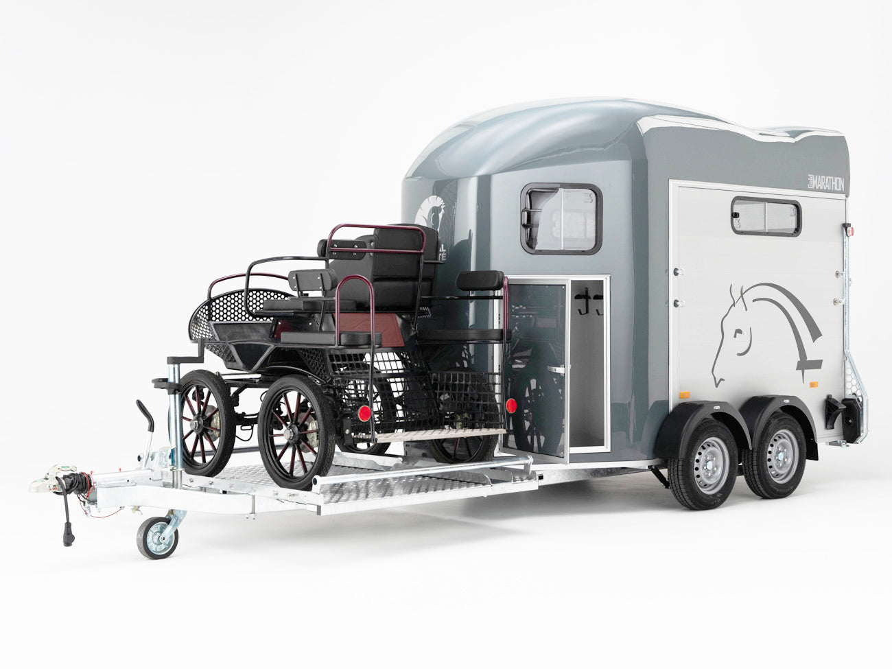 Remorque Van 2 Chevaux avec Plateau Gold Hippomobile